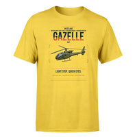 Thumbnail for Westland Gazelle AH1 design on yellow t-shirt, single-side print
