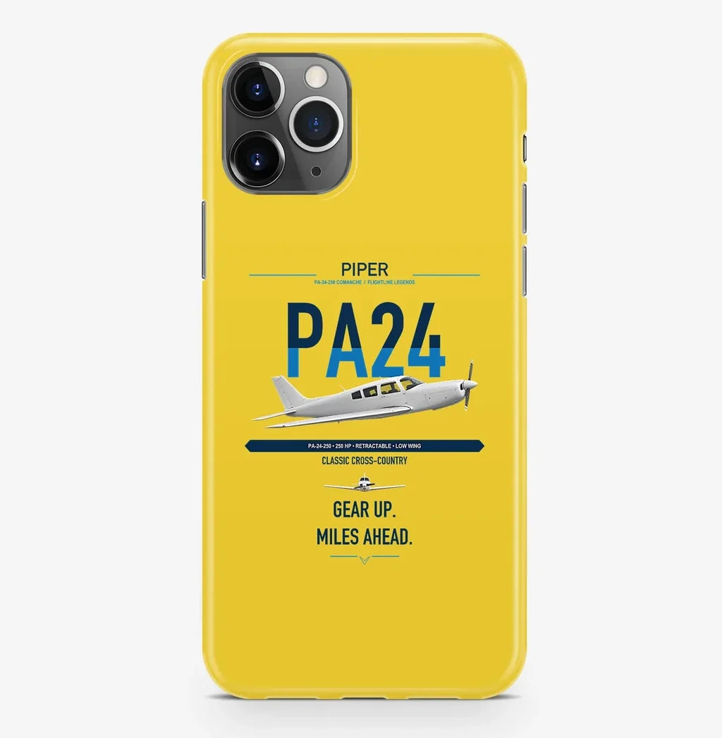 Piper PA-24-250 Comanche 250 design on yellow magsafe iphone case, for iPhone Pro Max