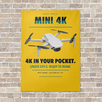 Thumbnail for DJI Mini 4K vertical canvas print - no frame - yellow background
