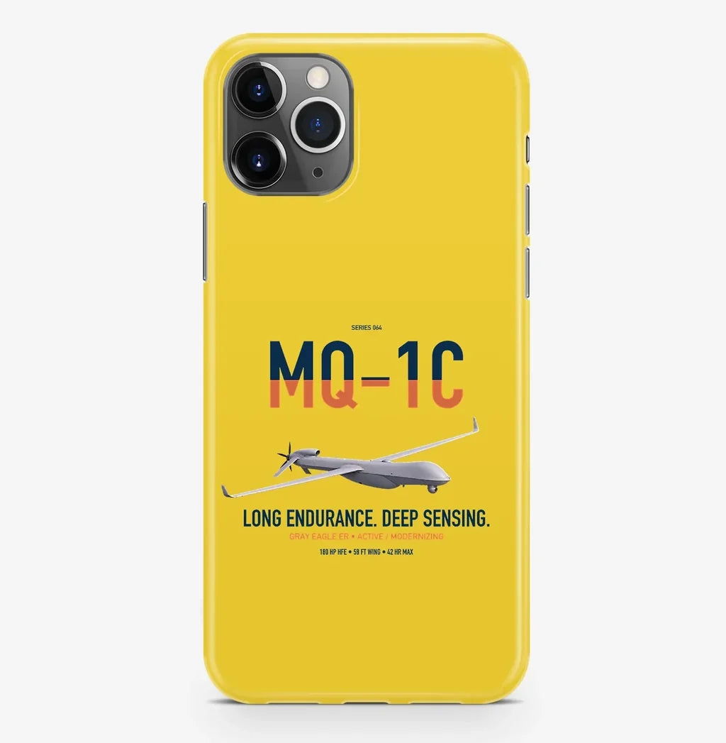 MQ-1C Gray Eagle ER design on yellow magsafe iphone case, for iPhone Pro Max