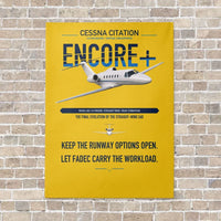 Thumbnail for Cessna Citation Encore+ vertical canvas print - no frame - yellow background