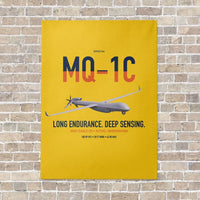Thumbnail for MQ-1C Gray Eagle ER vertical canvas print - no frame - yellow background