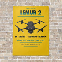 Thumbnail for BRINC LEMUR 2 vertical canvas print - no frame - yellow background