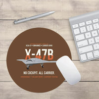 Thumbnail for X-47B UCAS-D Carrier Wing Without a Cockpit design on brown round mouse pad