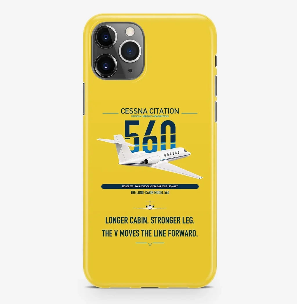 Cessna Citation 560 - Citation V design on yellow magsafe iphone case, for iPhone Pro Max