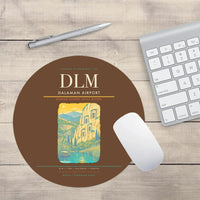 Thumbnail for Dalaman Airport (DLM) design on brown round mouse pad