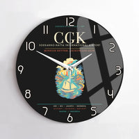Thumbnail for Jakarta Soekarno-Hatta International Airport CGK Wall-Clock No-Frame - Black