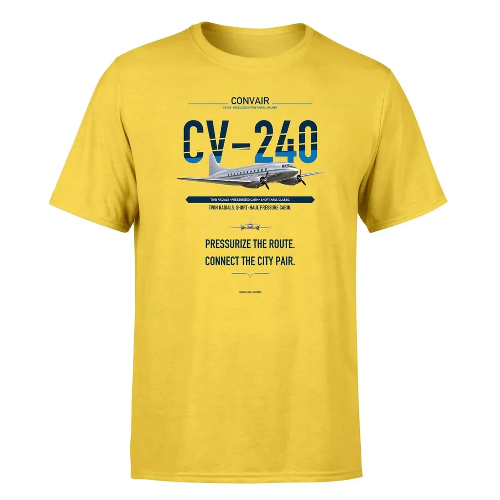 Convair CV-240 design on yellow single side