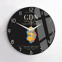 Thumbnail for Gdansk Lech Waesa Airport GDN Wall-Clock No-Frame - Black