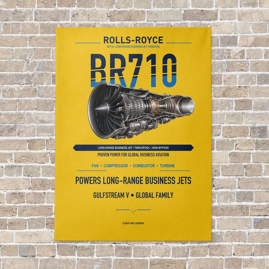 BR710 vertical canvas print - no frame - yellow background