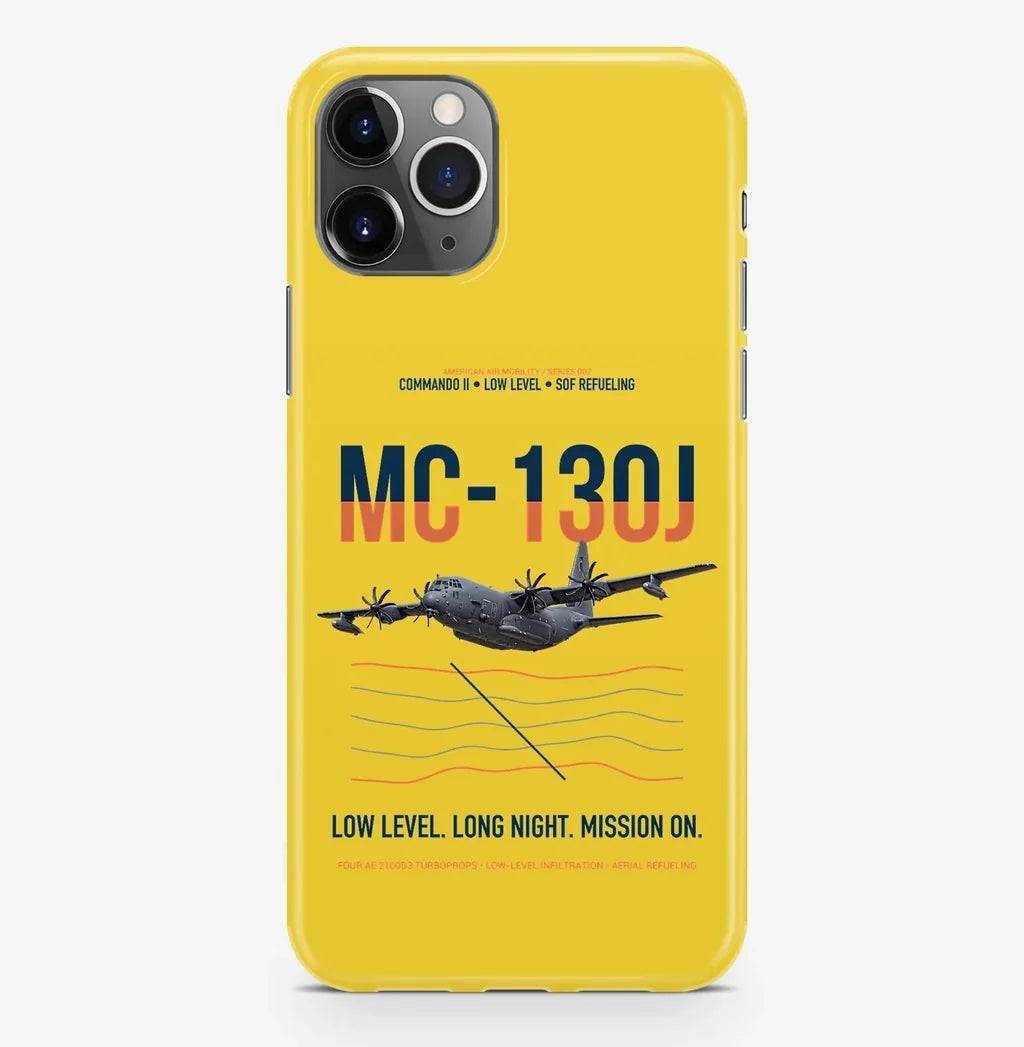 MC-130J COMMANDO II design on yellow magsafe iphone case, for iPhone Pro Max