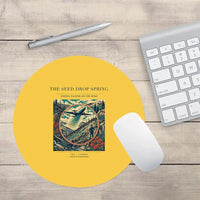 Thumbnail for VINTAGE G4490 - The Seed Drop Spring - Designed Mouse Pads design on yellow round