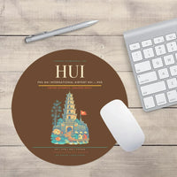 Thumbnail for Phu Bai International Airport (HUI) design on brown round mouse pad