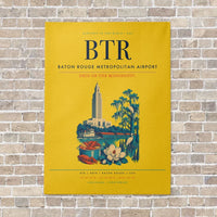 Thumbnail for Baton Rouge Metropolitan Airport BTR - Canvas No Frame - Yellow