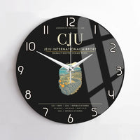 Thumbnail for Jeju International Airport CJU Wall-Clock No-Frame - Black