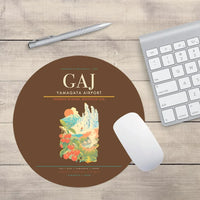 Thumbnail for Yamagata Airport (GAJ) design on brown round mouse pad