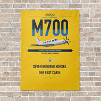 Thumbnail for Piper M700 Fury vertical canvas print - no frame - yellow background