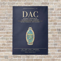 Thumbnail for Hazrat Shahjalal International Airport Dhaka DAC - Canvas Framed - Navy Blue