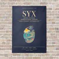 Thumbnail for Sanya Phoenix International Airport SYX - Canvas Framed - Navy Blue