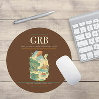 Thumbnail for Green Bay–Austin Straubel International Airport (GRB) design on brown round mouse pad