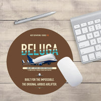 Thumbnail for Airbus A300-600ST BelugaST design on brown round mouse pad