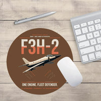 Thumbnail for F3H-2 Demon design on brown round mouse pad