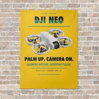Thumbnail for DJI Neo vertical canvas print - no frame - yellow background