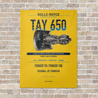 Thumbnail for TAY 650 vertical canvas print - no frame - yellow background