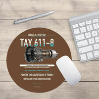 Thumbnail for TAY 611-8 design on brown round mouse pad