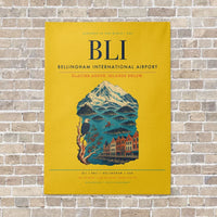Thumbnail for Bellingham International Airport BLI - Canvas No Frame - Yellow