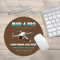 Thumbnail for DJI Mini 4 Pro design on brown round mouse pad