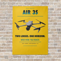 Thumbnail for DJI Air 3S vertical canvas print - no frame - yellow background