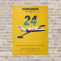 Thumbnail for Bombardier Learjet 24 vertical canvas print - no frame - yellow background
