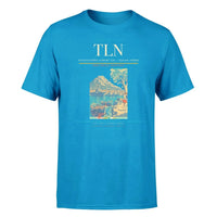 Thumbnail for Toulon-Hyères Airport (TLN) T-Shirt single-side front print in Turquoise | toulon-hyères-airport-tln-double-side-t-shirt