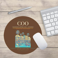 Thumbnail for Cadjehoun Airport (COO) design on brown round mouse pad