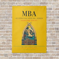 Thumbnail for Moi International Airport MBA — Mombasa vertical canvas print - no frame - yellow background