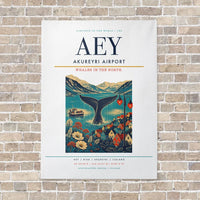 Thumbnail for Akureyri Airport AEY - Canvas No Frame - White