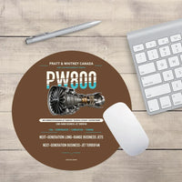 Thumbnail for PW800 design on brown round mouse pad