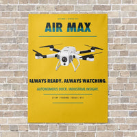 Thumbnail for Percepto Air Max vertical canvas print - no frame - yellow background