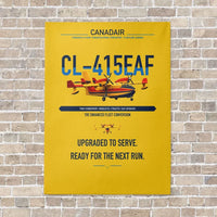 Thumbnail for Canadair CL-415EAF vertical canvas print - no frame - yellow background