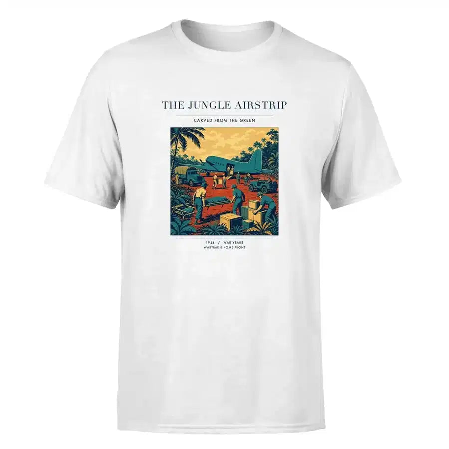 VINTAGE G4524 - The Jungle Airstrip - Premium T-Shirt design on white premium t shirt