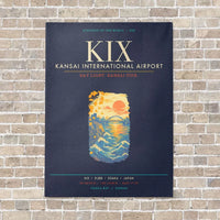 Thumbnail for Kansai International Airport Osaka KIX - Canvas Framed - Navy Blue