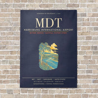 Thumbnail for Harrisburg International Airport MDT - Canvas Framed - Navy Blue