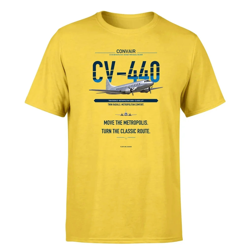 Convair CV-440 Metropolitan design on yellow single side