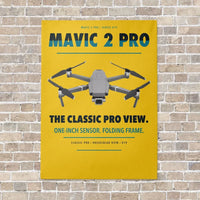 Thumbnail for DJI Mavic 2 Pro vertical canvas print - no frame - yellow background