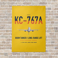 Thumbnail for Boeing KC-767A vertical canvas print - no frame - yellow background