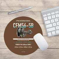 Thumbnail for CFM56-5B design on brown round mouse pad