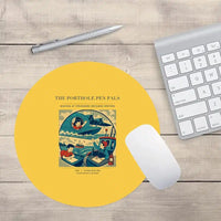 Thumbnail for VINTAGE G4439 - The Porthole Pen Pals - Designed Mouse Pads design on yellow round
