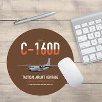 Thumbnail for Transall C-160D design on brown round mouse pad