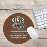 Thumbnail for 915 iS design on brown round mouse pad